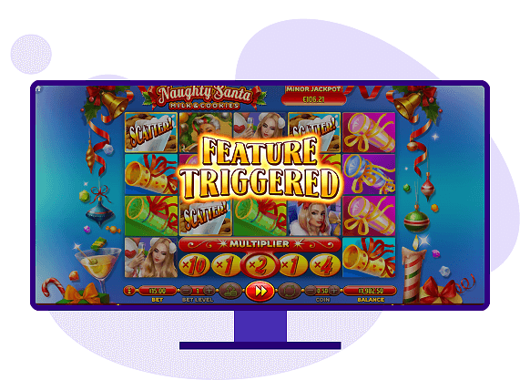 naughty santa feature triggered