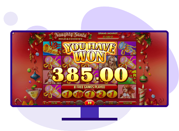 naughty santa free spin