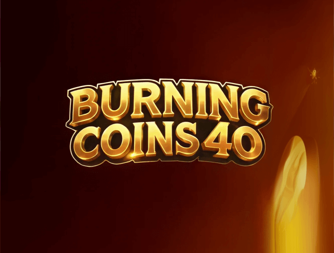 Burning Coins 40 logo