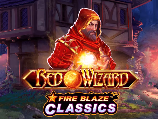Fire Blaze Red Wizard logo