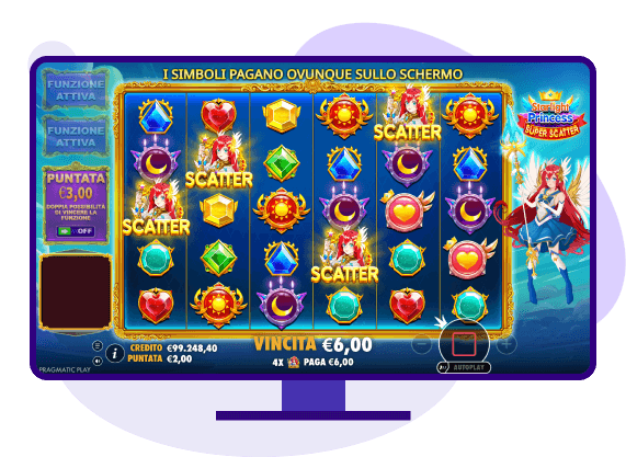 Starlight Princess Super Scatter free spin