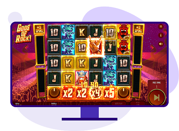 Gods of Rock slot bonus