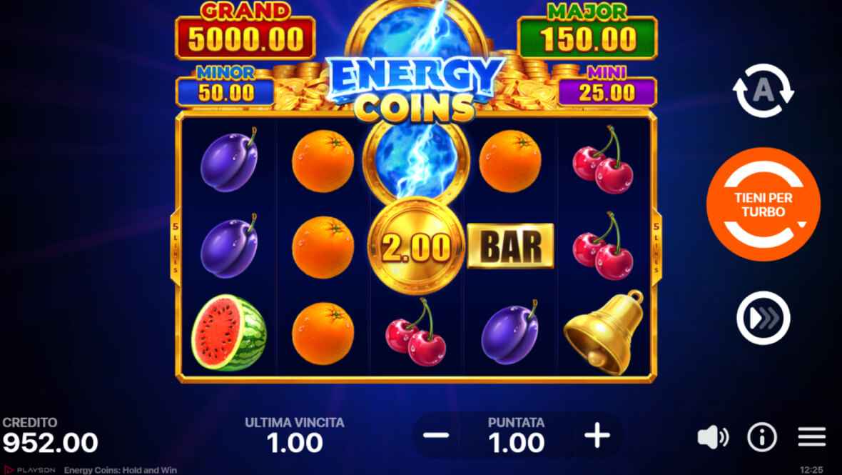 Energy Coins Hold and Win Background