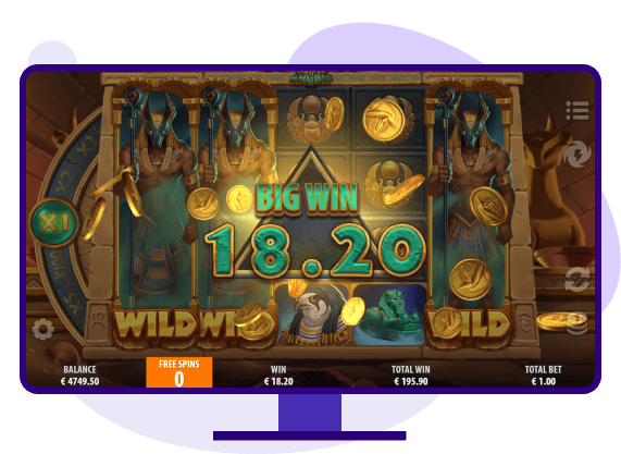 Scepter of Anubis slot bonus vincita