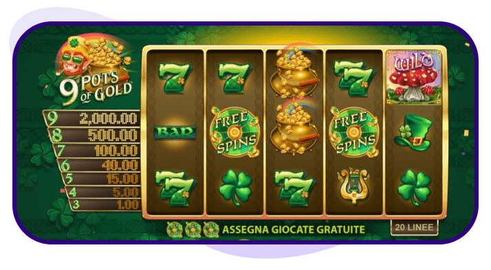 Slot Irlanda 9 Pots of Gold