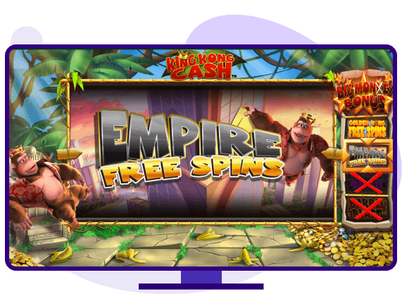 King Kong Cash slot bonus