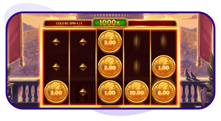 Legion Gold Reckoning slot bonus Respin
