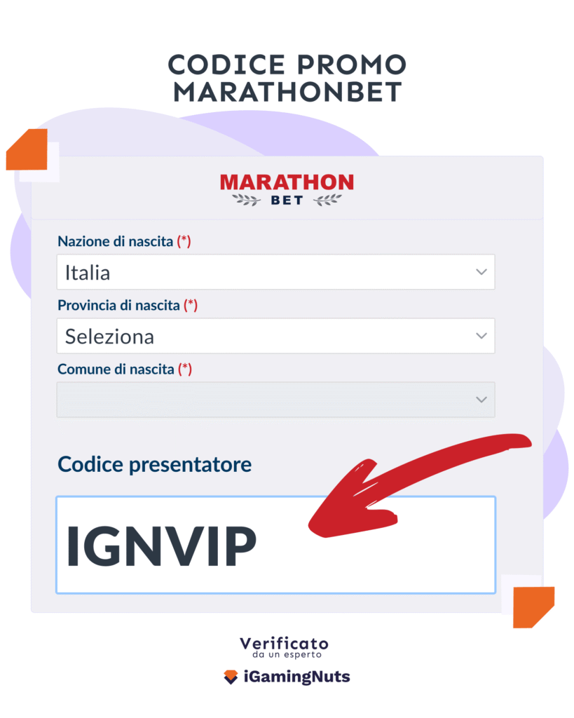 Codice promo Marathonbet registrazione