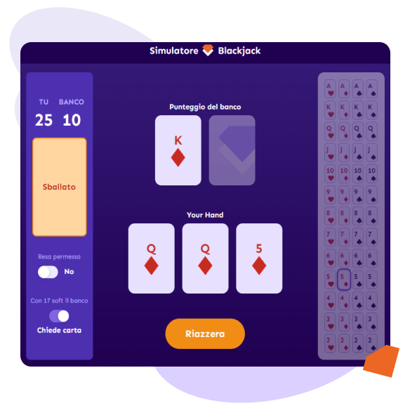 Calcolatore blackjack funzionamento
