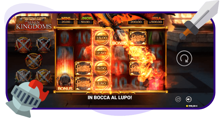 game of thrones slot vincita Trono di Spade
