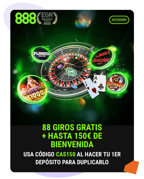 88 giros gratis sin depósito en 888 Casino