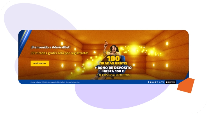 50 giros gratis AdmiralBet