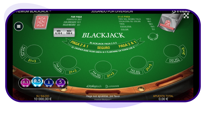 Blackjack clásico demo gratis
