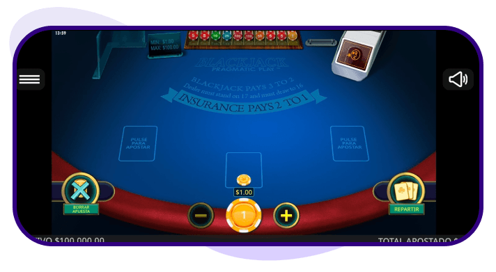 Infinite Blackjack Multihand demo gratis