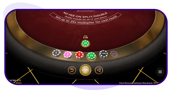 Lightning Blackjack gratis
