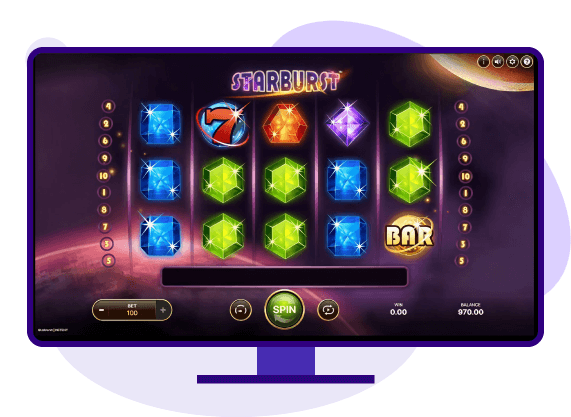 Starburst slot con comodines expansivos