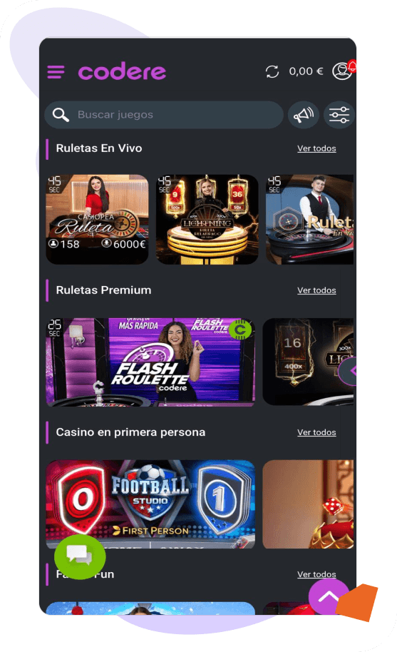 Codere ruleta en vivo