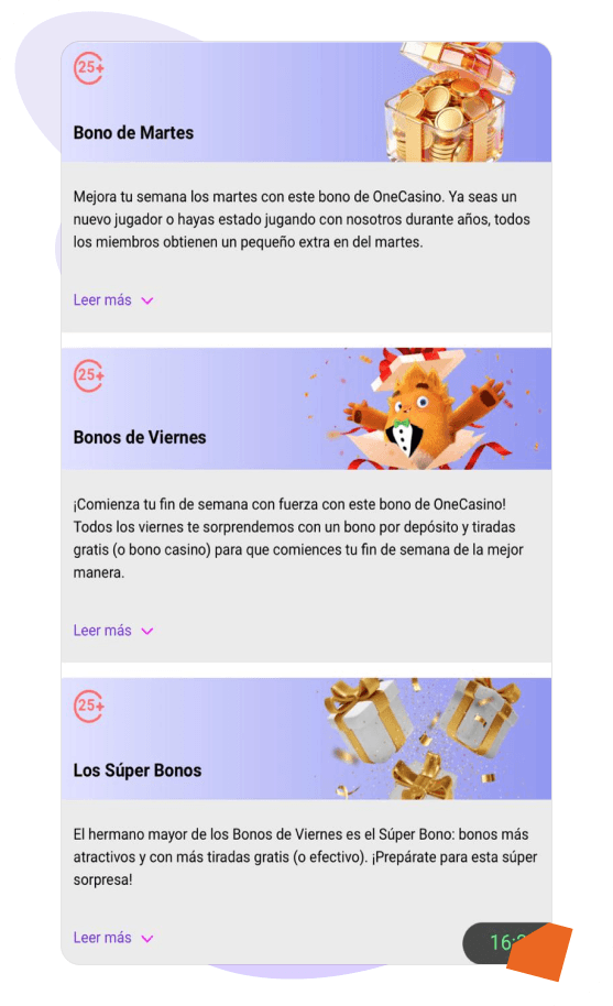 bonos OneCasino