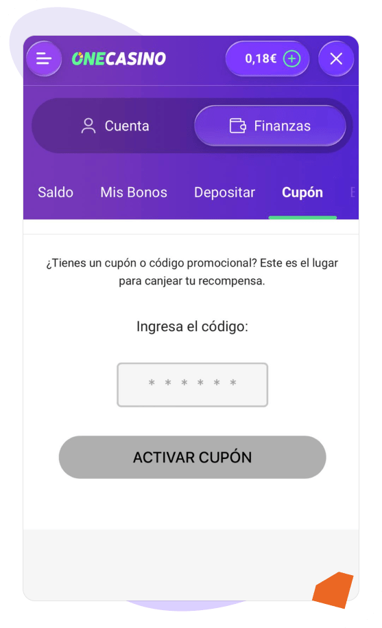 cupón OneCasino