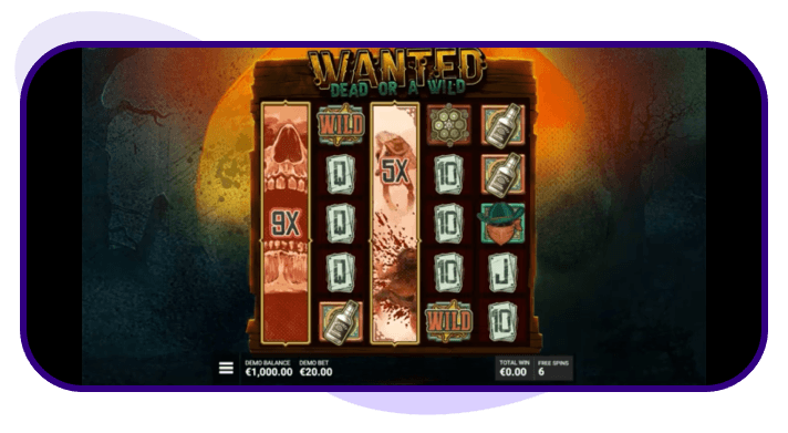 Wanted Dead or a Wild slot