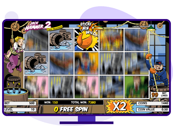 jack hammer 2 slot símbolo wild