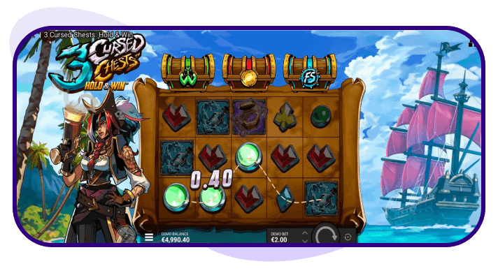 3 Cursed Chests Hold and Win demo gratis