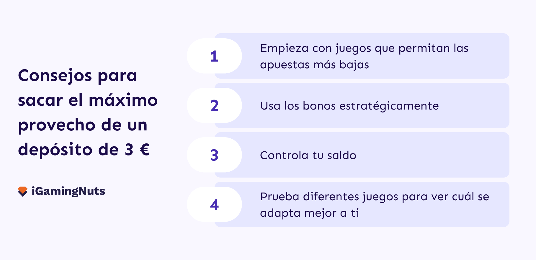 Consejos depósitos 3€