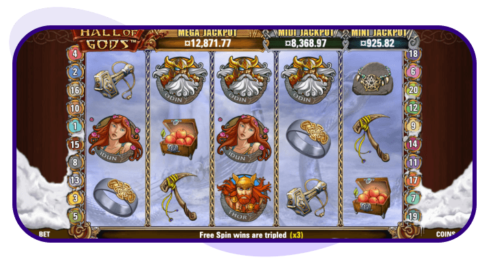 tragaperras Hall of Gods jackpot