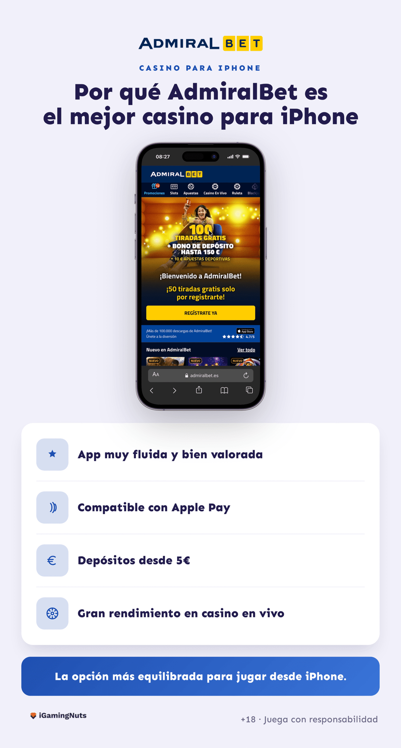 AdmiralBet iPhone casino