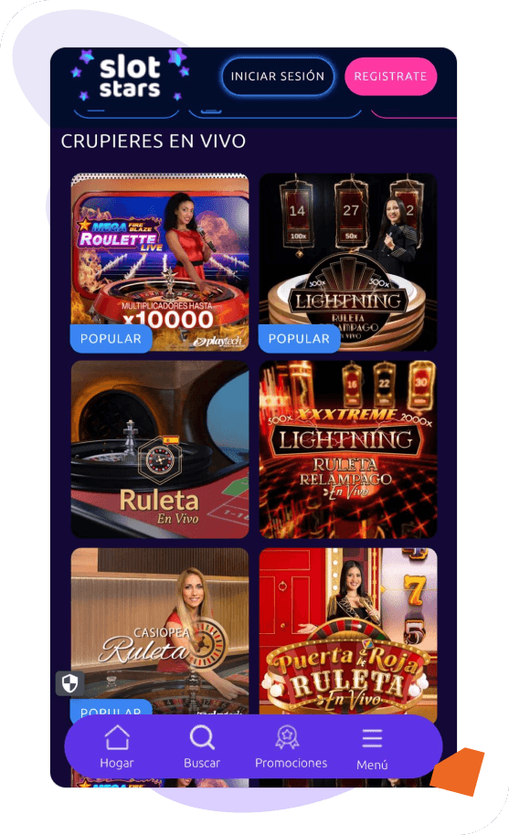 SlotStars ruleta en vivo