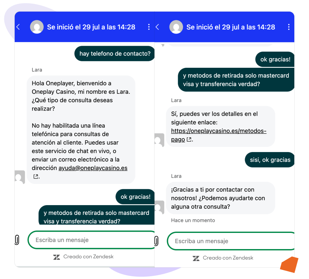 contacto OnePlay España