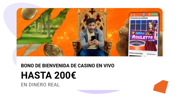 LeoVegas bono 200 euros casino en vivo
