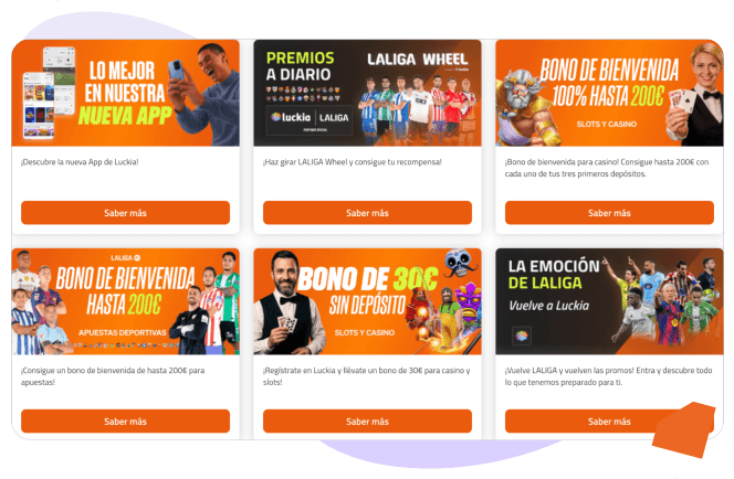 Luckia código de bono