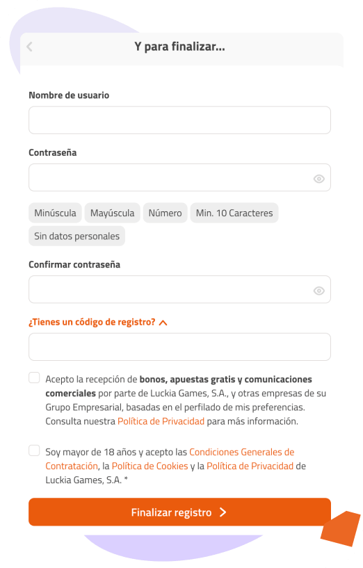 Luckia código promocional