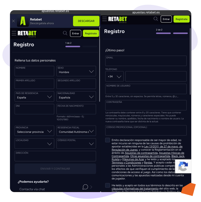 registro RetaBet
