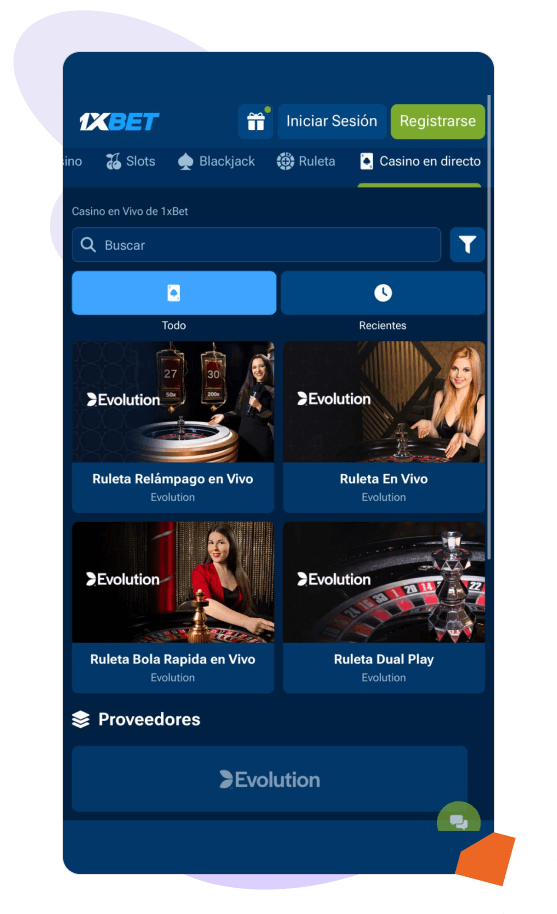 1xBet ruleta en vivo